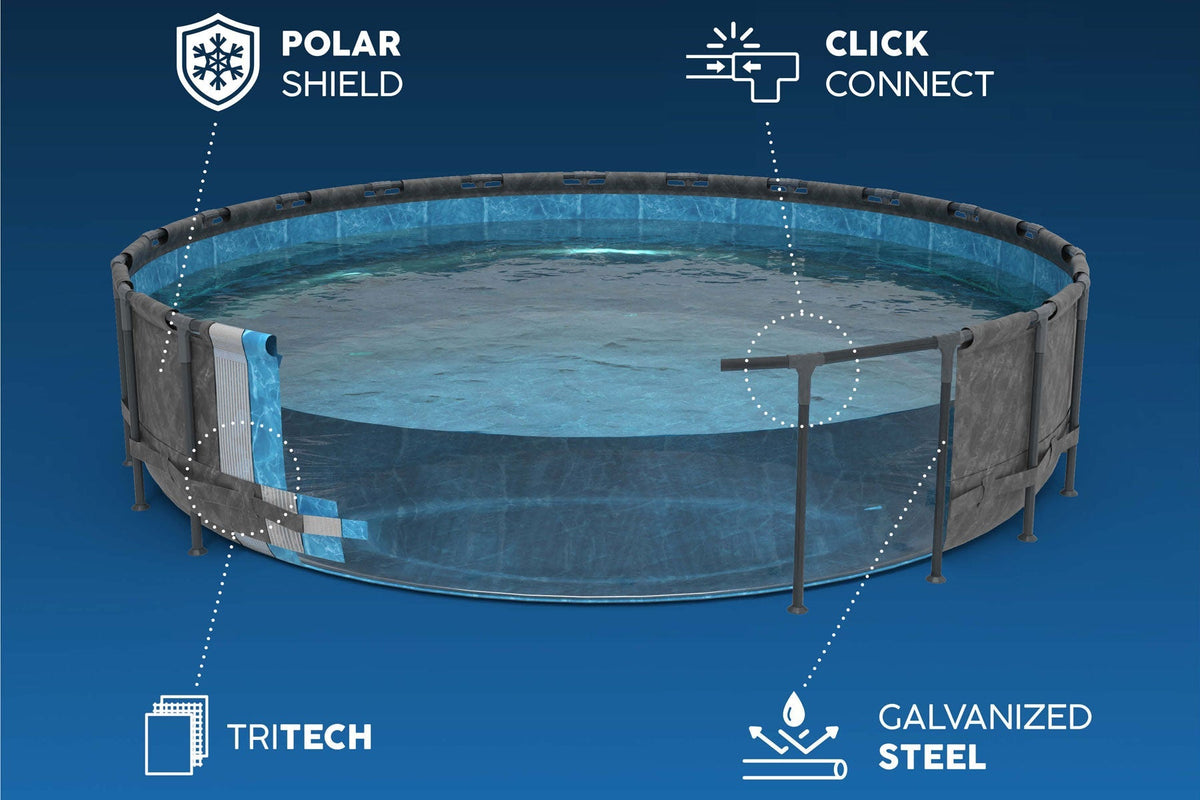 Bestway APX 365 Polar-Shield ClickConnect and galvanised steel frame details