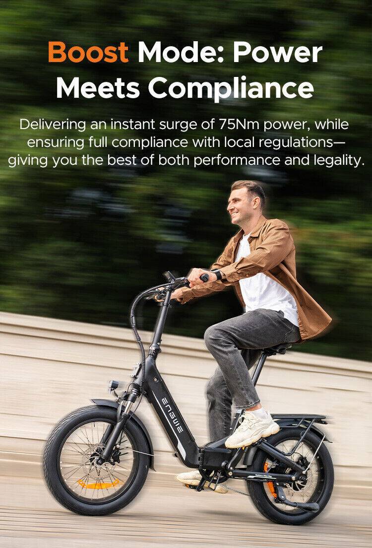 ENGWE L20 3.0 Boost Folding Electric Bike 250W 48V 13.5Ah Engwe