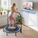 HOMCOM 45" Foldable Mini Fitness Trampoline - Black