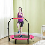 HOMCOM 40" Foldable Mini Fitness Trampoline - Black
