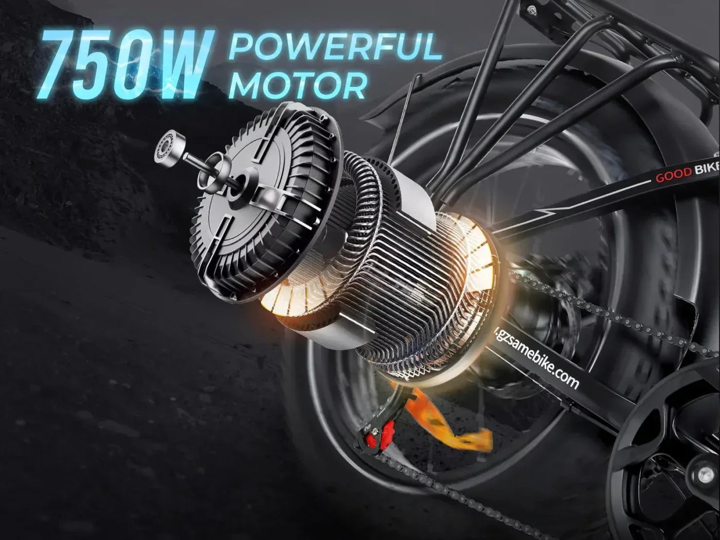 Samebike LOTDM200 Fat Tyre Electric Bike 750W 48V 13Ah