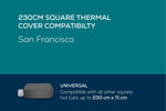 Lay-Z-Spa 90.5" x 90.5" x 28"/2.30m x 2.30m x 71cm Thermal Cover Square
