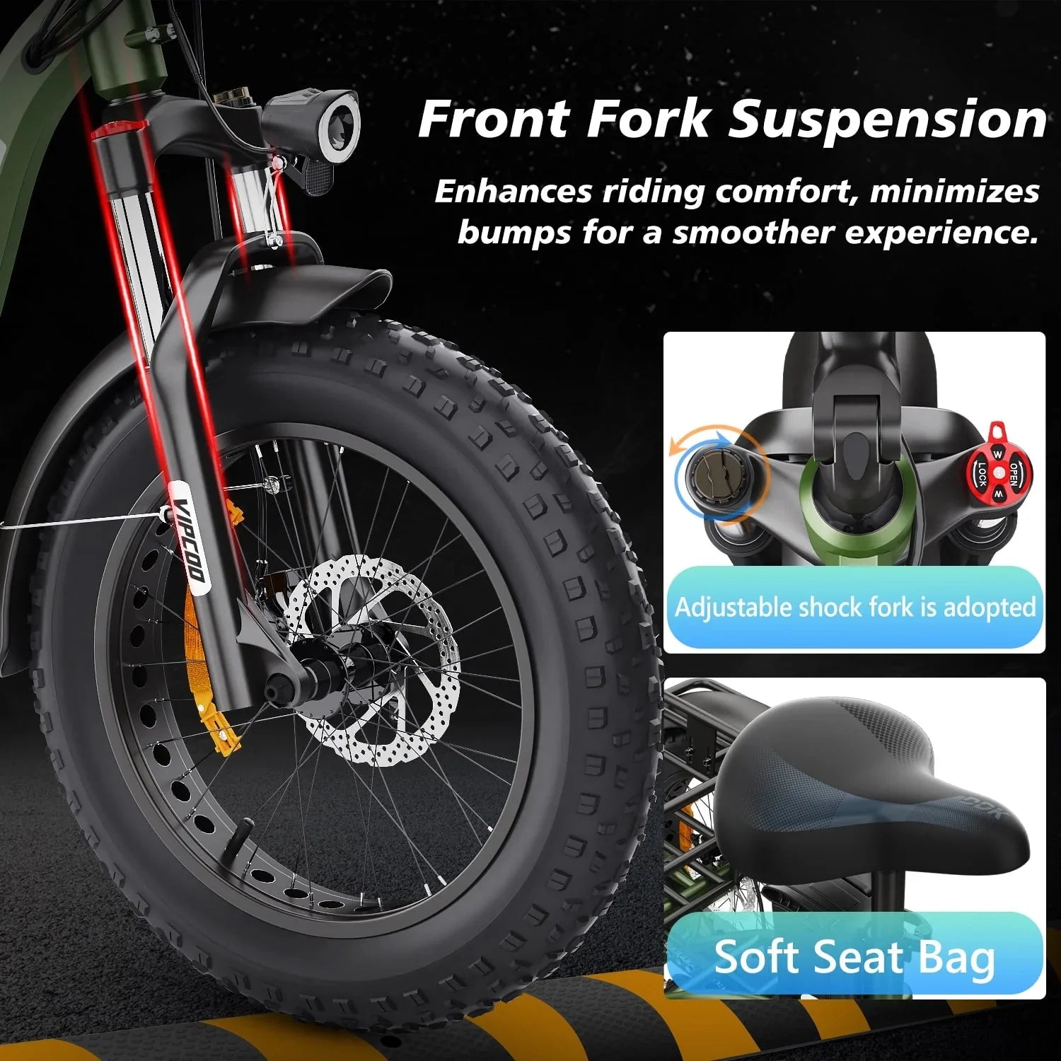 VIPCOO ET1 Folding Electric Tricycle 750W 48V