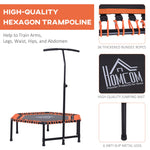 HOMCOM Mini Trampoline with Adjustable Handle