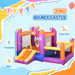 Outsunny 3-in-1 Kids Bouncy Castle with Pool