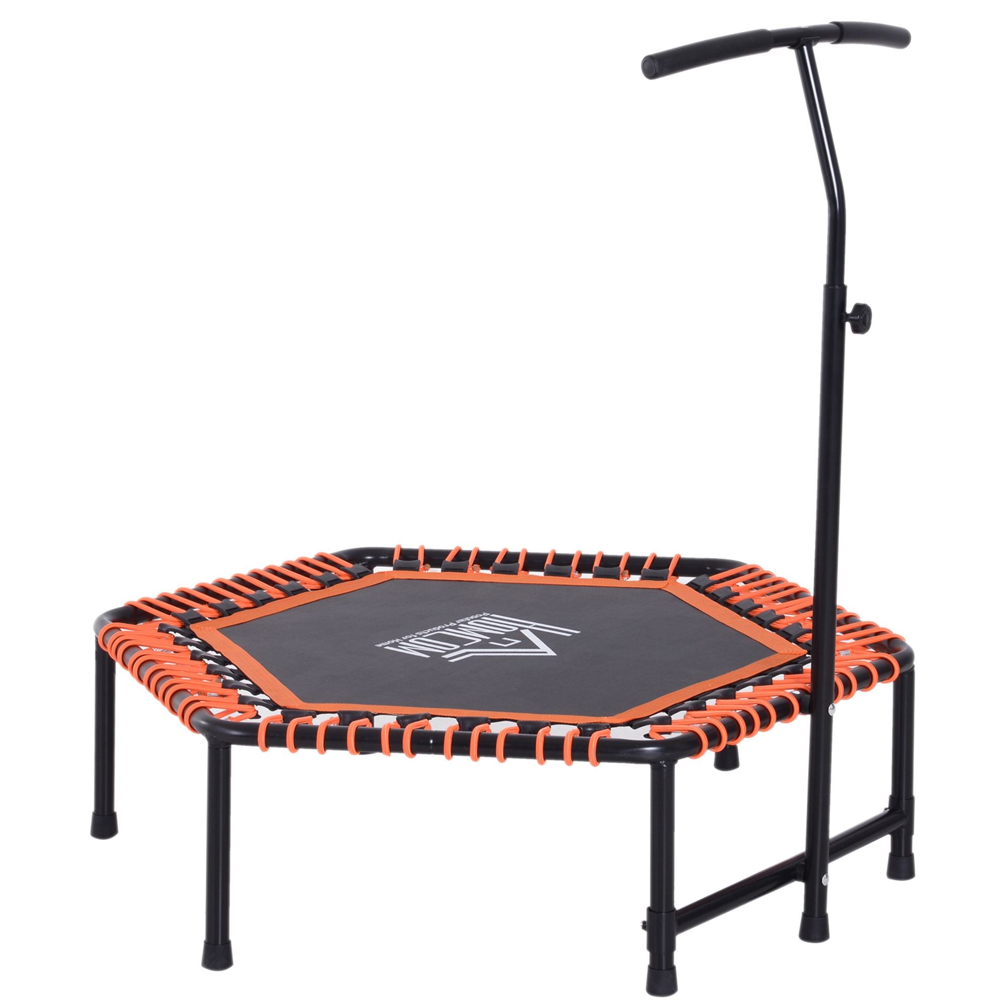 HOMCOM Mini Trampoline with Adjustable Handle