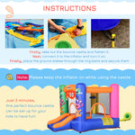 Outsunny Monster Bouncy Castle with Slide