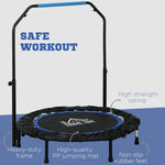 HOMCOM 40" Foldable Mini Fitness Trampoline - Black