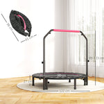 HOMCOM 48" Foldable Mini Fitness Trampoline - Black